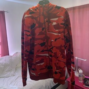 Red “Nike” Hoodie